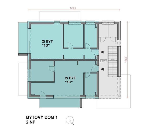 Kostolište novostavba - 2. izbovy byt s balkónom na 1. poschodí - 6